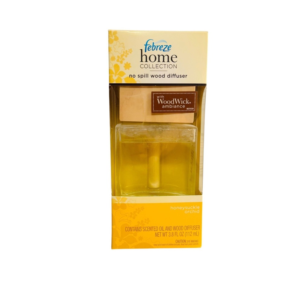 Febreze Home Collection WoodWick No Spill Wood Diffuser Honeysuckle Orchid 3.8oz